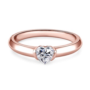 Anillo Solitario de Plata de Ley 925 con Moissanita en Forma de Corazón de 0.50 Quilates, Precio al por Mayor, Regalo para Compromiso, Aniversario o Fiesta - Product Image 1