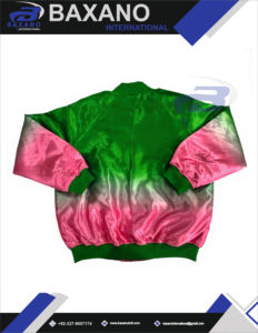 Alfa |   Kapa |   Chaqueta Bomber AKA de la Hermandad Griega Alpha, Brillante, Satinada, Impermeable, Bordada, Estilo Universitario Multicolor - Product Image 5
