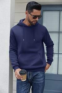 เสื้อฮู้ดลำลองสำหรับผู้ชาย, เสื้อผ้าแฟชั่นคุณภาพสูงผ้าคอตตอน100% พอดีตัวแห้งเร็วเป็นมิตรกับสิ่งแวดล้อม - Product Image 4