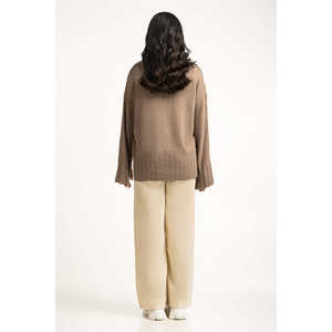 Cárdigan de Mujer, Corte Regular, Tejido Cálido con Decoración de Botones, Estilo Casual Coreano, Suéter Estampado de Invierno WM-SWT-WS24-094 - Product Image 3