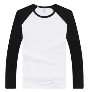 Drop Shoulder Wholesales High Quality Long Sleeves Poly Cotton Men's T Shirt