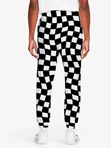 Pantalones de chándal de cintura alta de lona elásticos y cómodos para hombre, pantalones de uso diario con cintura elástica y bolsillos con cremallera, talla XL - Product Image 4