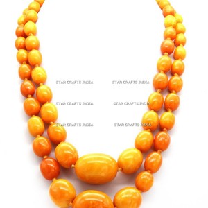 Collares con cuentas gruesas, joyería de moda, lo mejor en el mercado, collar de cuentas de resina Natural de alta calidad, resina Original italiana - Product Image 1