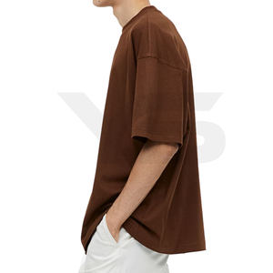 เสื้อยืดฮิปฮอปโอเวอร์ไซส์ของผู้ชายเสื้อผ้าคอตตอน100% แขนสั้นฉลากส่วนตัว - Product Image 4