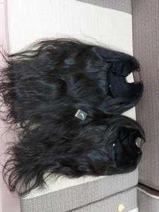 Cabello humano virgen gris 100% peluca con parte en U extensiones vietnamitas naturales rectas 22 y 24 pulgadas - Product Image 4