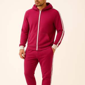 ชุดเสื้อฮู้ดและกางเกงกันเหงื่อชุดวอร์มสำหรับผู้ชายชุดวอร์มพิมพ์ลายพัฟ3D โลโก้ได้ตามต้องการ - Product Image 4