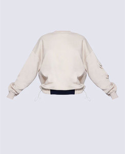 ชุดเสื้อผ้าสปริงปี 2026 สำหรับผู้หญิง ขายส่ง ชุดเซ็ต 2 ชิ้น กางเกงขายาวและเสื้อฮู้ดมีซิป ชุดวอร์มผ้าฝ้ายสำหรับผู้หญิง - Product Image 4