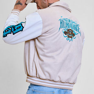 Haute qualité personnalisé hommes Vintage Letterman Varsity veste véritable Chenille broderie laine motif manches en cuir véritable - Product Image 2