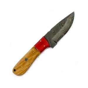 Cuchillo Bowie de Caza Personalizable de Acero de Damasco de Primera Calidad, Grado DIY, Mango de Madera Cómodo, Hecho a Mano, Soporte OEM - Product Image 6