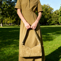 Sac à bandoulière en daim PU personnalisé pour femme, sac à main vintage simple, sac à bandoulière sous le bras, sac à main OEM, petit MOQ, vente en gros