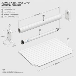 Automatic PC <b>Pool</b> Cover Retractable Safety System Custom Size UV Resistant Polycarbonate Solution for Villa Hotel <b>Pools</b> - Product Image 2