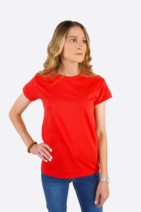 Camisetas de talla grande para mujer, camisetas de gran tamaño con cuello redondo estampado transpirable 2025, ropa informal de verano anticontracción 100% algodón OEM - Product Image 6
