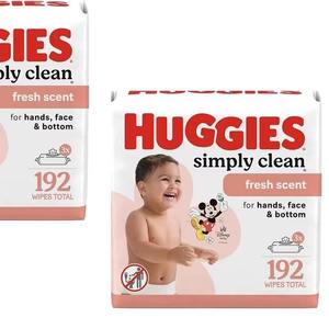 Huggies Simply Clean Toallitas de bebé con aroma fresco | Respetuoso con el medio ambiente, abatibles 3 paquetes (64 toallitas cada uno), 192 en total, venta al por mayor a granel - Product Image 1
