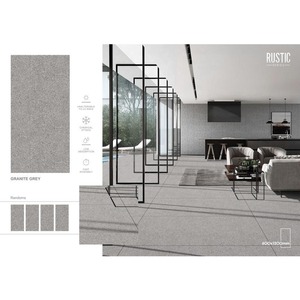 Carreaux de sol en marbre de porcelaine rustique brillant 600x1200mm pour villas - Product Image 1