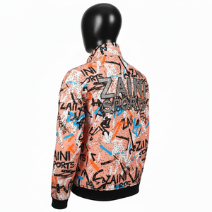 Chaqueta Softshell Premium de 300 GSM con Estampado de Sublimación Completo, Estilo Grafiti Multicolor, Logotipo Personalizado, Chaqueta Softshell Impermeable para Hombre - Product Image 2