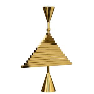 Bougeoir en laiton de style vintage en gros, bougeoir géométrique moderne en métal pour l'éclairage intérieur de la maison, accessoires, bon prix - Product Image 1