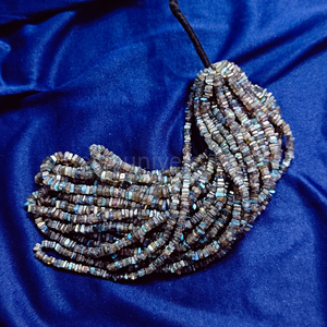 Perles de forme carrée Heishi lisse en Labradorite Flashy naturelle 4-5.5mm Labradorite pierres précieuses minuscules perles pour la fabrication de bijoux en Inde - Product Image 6