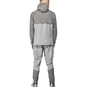 Ensemble deux pièces streetwear d'été pour hommes en gros, veste coupe-vent en nylon et short, logo brodé flamme, survêtement brodé - Product Image 2