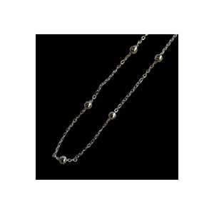 Çok Şık Gümüş Renkli Mini Top Kolye Zincir 50 cm - Product Image 1