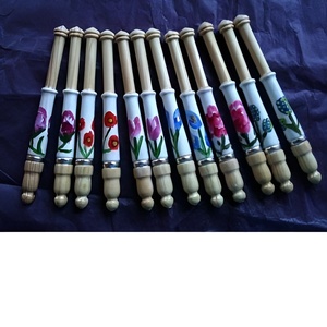 Canette de tapisserie en bois artisanale de vente chaude pour tricoter bricolage grands outils de travail de couture comprenant des chandails et des aiguilles courtes - Product Image 6