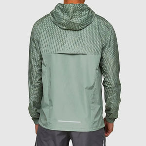 Veste en toile XL de marque tendance pour homme, confortable, respirante, coupe-vent de rue avec motif de capuche léger décoré - Product Image 2