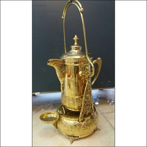 <b>Vintage</b> Antique Decorative Brass Coffee Loubat Antique & Copper 5 Lt Russian Imperial Urn Turkish Brass Hammer Samovar Wholesale - Product Image 2