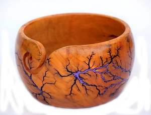 Wooden Elbond Yarn Purple <b>Bowl</b> Yarn <b>Ball</b> Storage Knitting And Crocheting Accessories Polished <b>Bowl</b> - Product Image 6