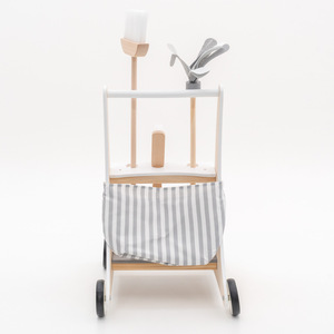 Carrito de Limpieza de Madera ROBINCOOL con Accesorios, Incluye Mopa, Escoba, Cepillo y Recogedor para Limpieza del Hogar - Product Image 5