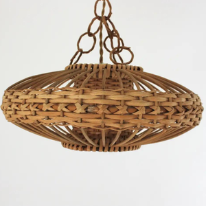 โคมไฟหวายสานธรรมชาติสุดหรูไฟระย้าไม้ไผ่ทรงกลมพร้อมคุณสมบัติแขวนสำหรับตกแต่งภายในบ้านห้อง - Product Image 2