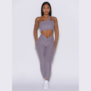 Custom Latest Lilac <b>Grey</b> V Front <b>Leggings</b> Scrunch Butt <b>leggings</b> Mid To High Waist & Active Wear Fashion Gym <b>Leggings</b> For <b>Women</b> - Product Image 4