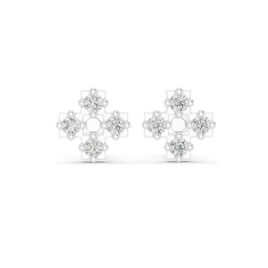 Boucles d'oreilles en diamant cultivé en laboratoire pour femmes, poids total 0,52 carat, clarté VVS-VS EF, or 18 carats, 14 carats, 10 carats et argent 925 - Product Image 1