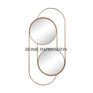 Latest Pattern Arrival Top Rated High Grade Gold Plated Heavy Duty Metal <b>Wire</b> Made Frame <b>Wall</b> Decorative Mirrors From India - Product Image 2