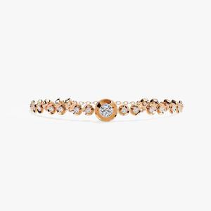 Nueva llegada pulsera de tenis de alta calidad para mujer 10K 14K oro Moissanite diamante redondo 10K 14K pulsera de oro sólido Real - Product Image 3