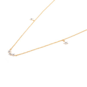 Eleva tu estilo con nuestro collar de cadena diario de estrella de diamante genuino 100% en oro amarillo sólido de 14K para su moda única - Product Image 3