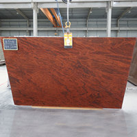 Slab Granit Merah Multiwarna Terbaru dengan Permukaan Poles Desain Modern Dapat Disesuaikan untuk Villa & Ruang Makan Harga Kompetitif