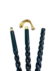 Handmade Brass Snake Head Walking Cane <b>Vintage</b> Style Wooden <b>Stick</b> Caring Gift item - Product Image 3