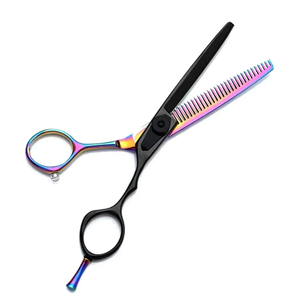 Juego de Tijeras de Peluquería Profesionales de Alta Calidad, Acero Inoxidable, para Diestros, Mango Mediano, Hoja Afilada de Goma - Product Image 2
