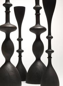 สูงตามความต้องการยอดขายเชิงเทียนไม้สําหรับตกแต่งบ้านคริสต์มาสเคลือบสีดําสีHandmadeเชิงเทียนไม้ - Product Image 2