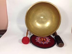 Cuenco Tibetano de Sonido Profundo, Bronce Pulido, Estilo Religioso, Chakras, Meditación, Recuerdo para Terapia de Sanación, Hecho a Mano en Metal - Product Image 4