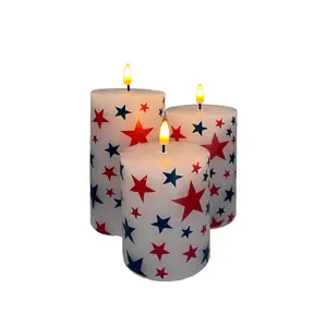 High quality Flameless LED Candle Paraffin Wax Candle - star pattern - Whosale in bulk from Vietnam