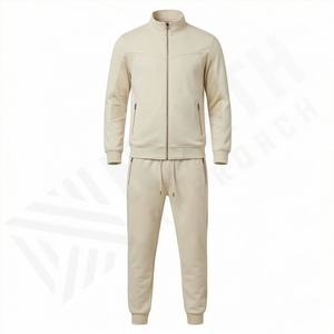 Collection d'hiver, survêtement zippé pour homme, respirant, coupe décontractée, décontracté, pour la salle de sport, la course à pied, le fitness, ensemble de vêtements de sport, couleur personnalisée - Product Image 1