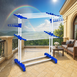 PARASNATH Support de séchage de vêtements en acier avec système de roue de rupture (acier allié) - Product Image 5