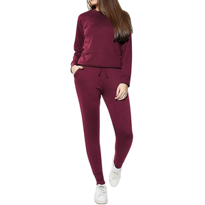 2025 tenue décontracté de qualité supérieure femmes 2 pièces survêtement ensemble couleur unie coupe ajustée coton confortable et respirant tenue décontracté - Product Image 6
