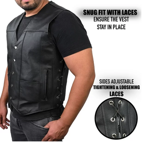 Veste en cuir pour moto pour hommes australienne, respirante, imperméable, écologique, en gros, taille plus, tissu en laine, hiver - Product Image 4