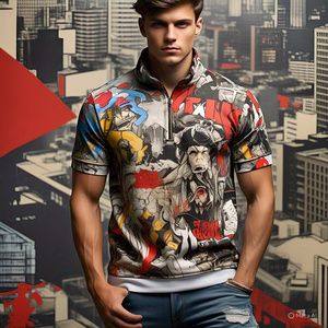 <b>Golf</b> polo shirt Logo Polyester Spandex Oversized Graphic Performance <b>Golf</b> <b>Clothing</b> Polo T-Shirts for Men - Product Image 2