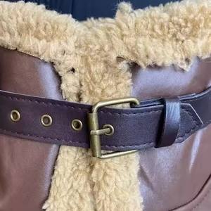 Mode hommes Designer hiver chemises décontractées coupe régulière en cuir haute rue Style séchage rapide respirant grande taille multi-poches - Product Image 5