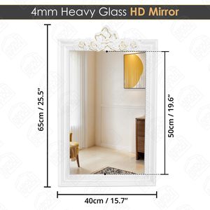 Tường gương-cho phòng tắm tường với trang trí công phu thiết kế hình chữ nhật Shape Vintage Wall Mount trang trí nội thất cho phòng tắm, phòng ngủ, vanity, tiền sảnh - Product Image 2