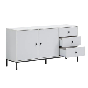 Minimalist Wooden <b>Cabinet</b> with Iron Base KTB68125 - Product Image 2