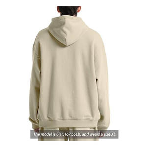 Sweat à capuche surdimensionné unisexe en mélange polyester/coton délavé à l'acide, style vintage, streetwear d'hiver, poids lourd, en molleton français - Product Image 5