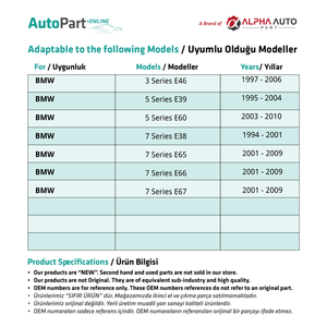 Clip de pieza de reparación de cortina trasera para BMW 5 Series E39 1995-2010 - Product Image 2